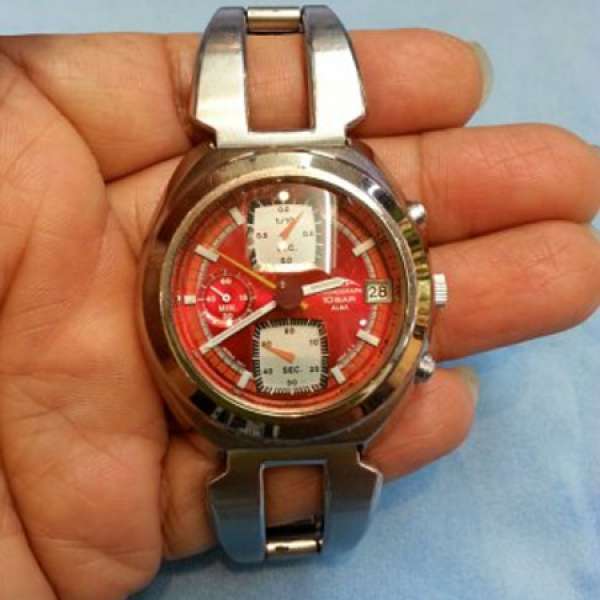 ALBA AKA CHRONOGRAPH 10BAR 日曆計時手錶,只售HK$220(不議價)