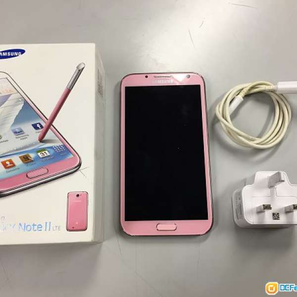 放Samsung Note 2 Note2 LTE 4G 粉紅色 9成新