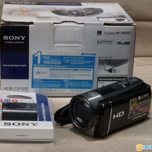 Sony CX160E Camcorder 攝錄機，內置16GB，新淨，行貨