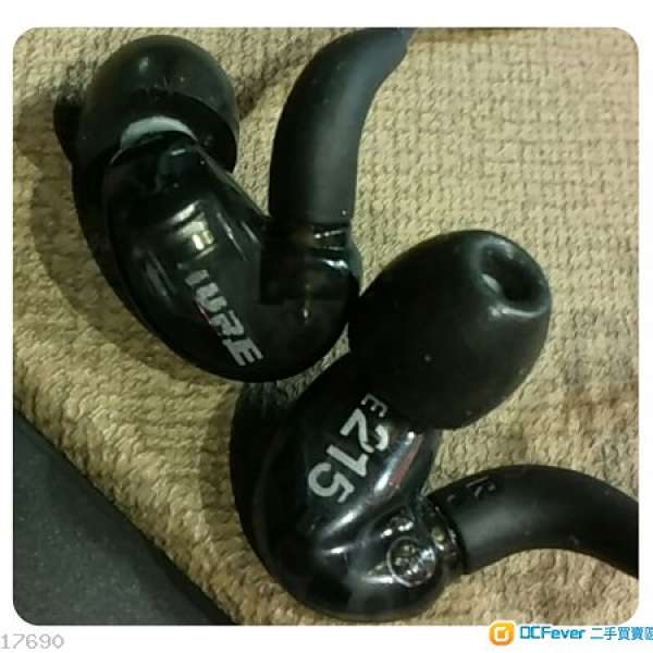 Shure se215 黑色透明(80%新)