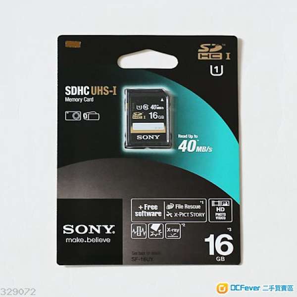 全新 SONY 16GB SD Card 40MB/s 記憶卡