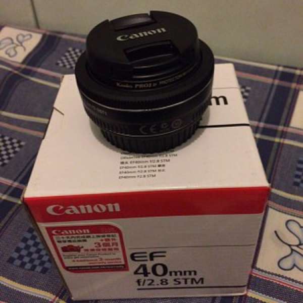 賣98%新CANON EF 40MM F/2.8 STM $900不連保護鏡