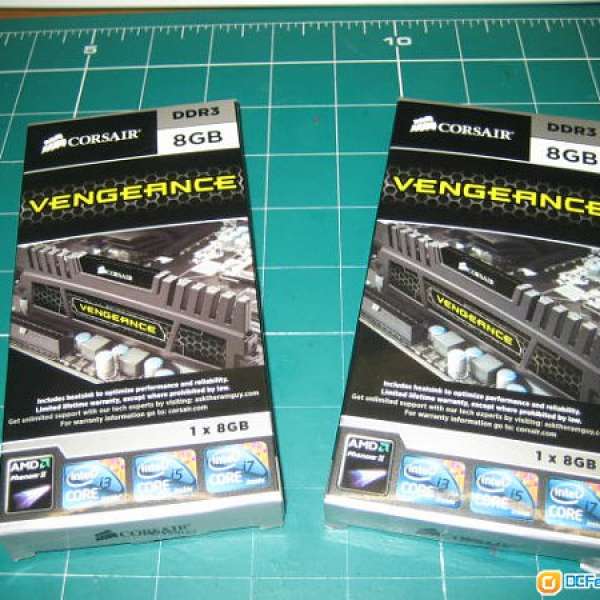 Corsair Vengeance 復仇者 CMZ8GX3M1A1600C10 DDR3 1600MHz 8GB   連黑色大散熱片 X 2