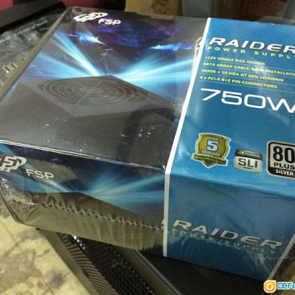 全新行貨有單FSP-RA-750S RAIDER 750W 80+銀牛三年保養密封膠紙未拆