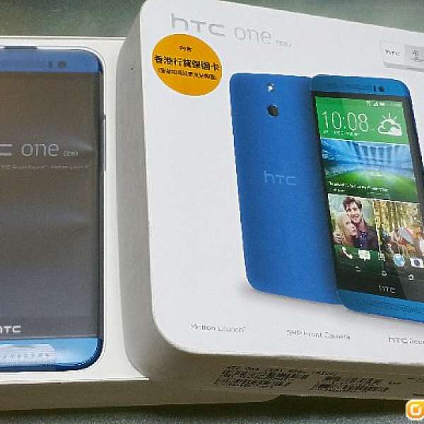平售 ：9成新藍色單卡 HTC E8，支持4港4G，有單有保2016-1月，有Dot 跟埋