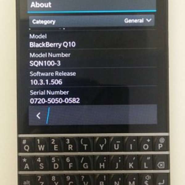 Blackberry BB Q10 黑色