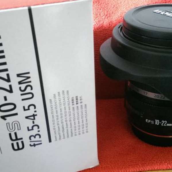放Canon EF-S 10-22mm f/3.5-4.5 USM 行貨連hood及filter