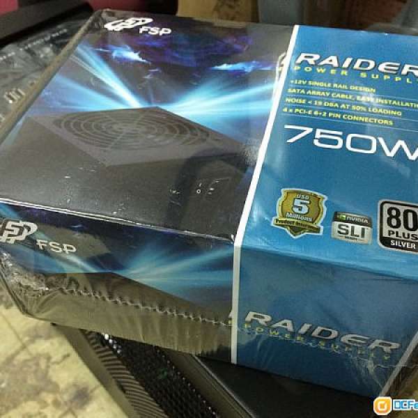 全新密封膠紙未拆FSP-RA-750S RAIDER 750W 80Plus銀牛行貨有保養