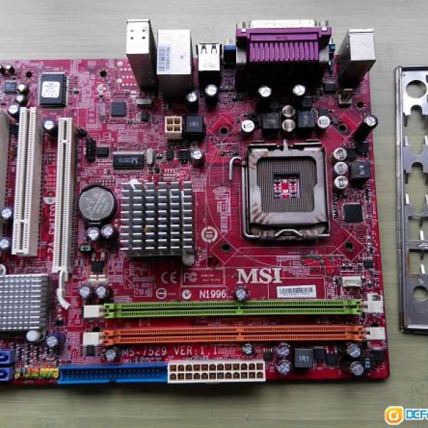 MSI G31M3-L V2 LGA 775 MB 底板連背板 (有問題)