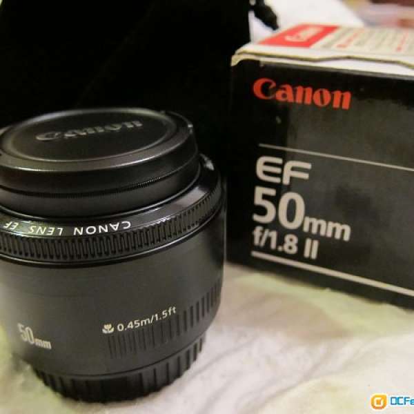 Canon EF 50mm f/1.8 II ( 90% new) 連UV filter 保護袋