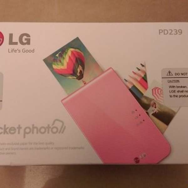 全新100% new 未開封 行貨 白色 LG Pocket Photo PD239 相片打印機