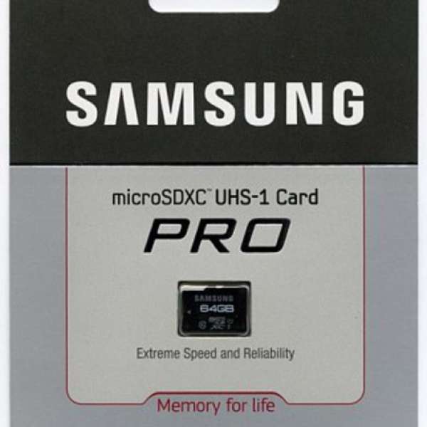 韓國製 Samsung 64G MicroSDXC Pro Class 10 高速記憶咭