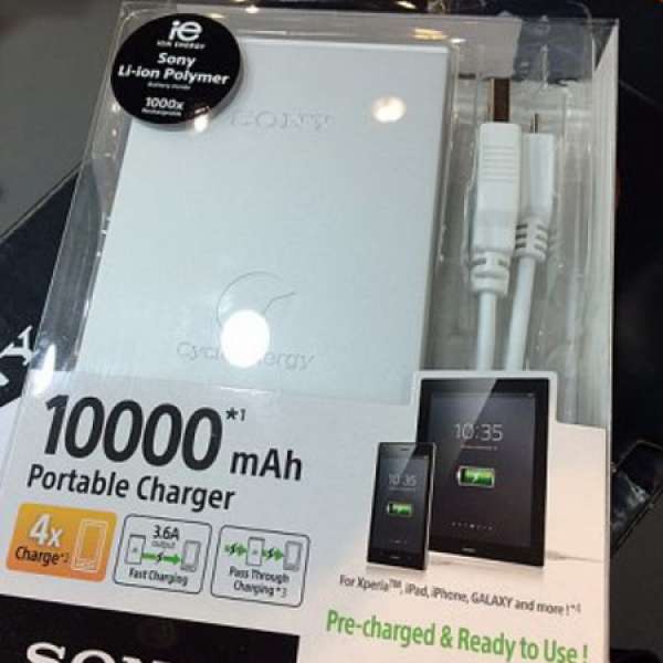 全新Sony CP-F10L流動充電器10,000mAh $300