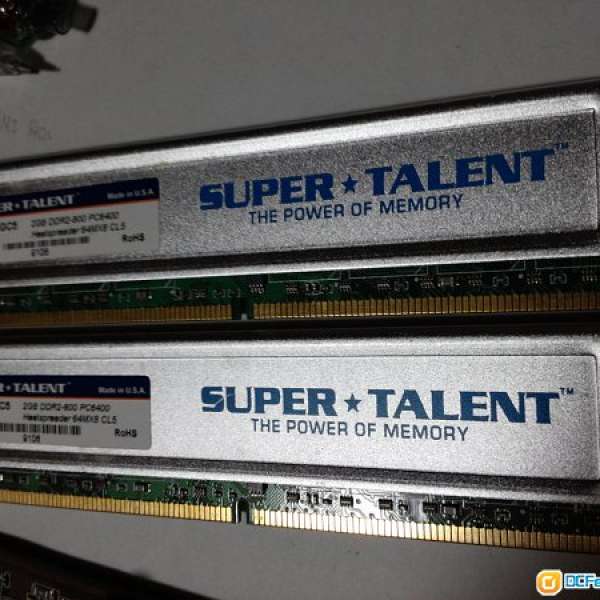 Super Talent DDR2 800Mhz 2GB x 2 CL5 (Total 4GB, 有heatsink)