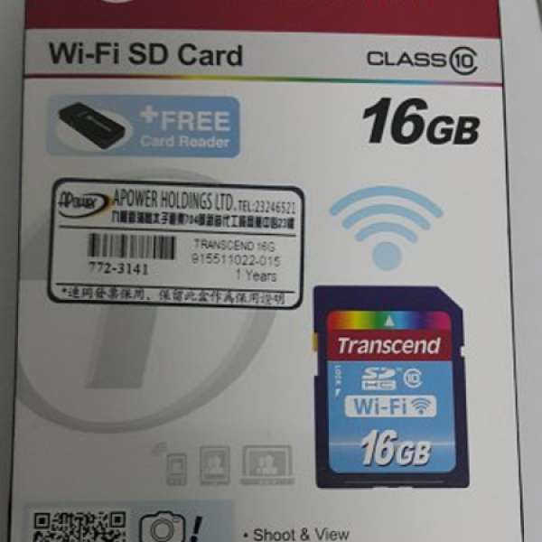 Transcend 16gb wifi sd card Card Reader 全新