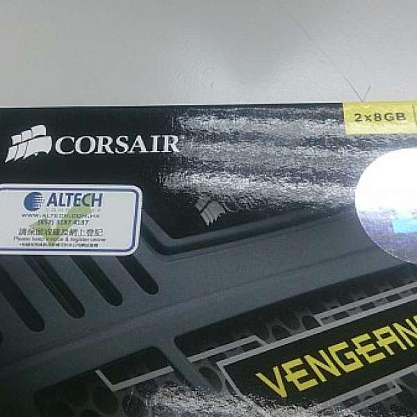 全新行貨16GB Corsair Vengeance 復仇者DDR3 1600MHz (2x8GB) ,含發票