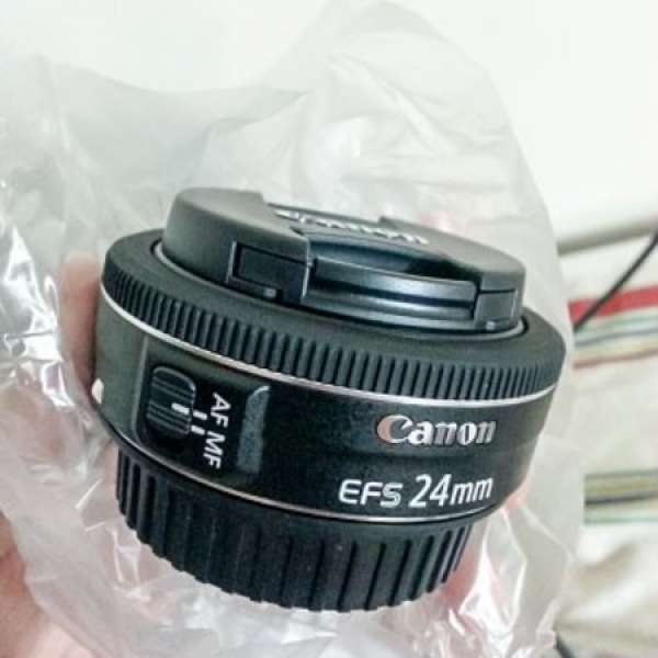 100% New Canon EFS 24mm 行貨 有單