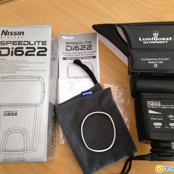 【Nissin Di622】Flash 閃光燈 for Nikon with LumiQuest UltraSoft 反光板
