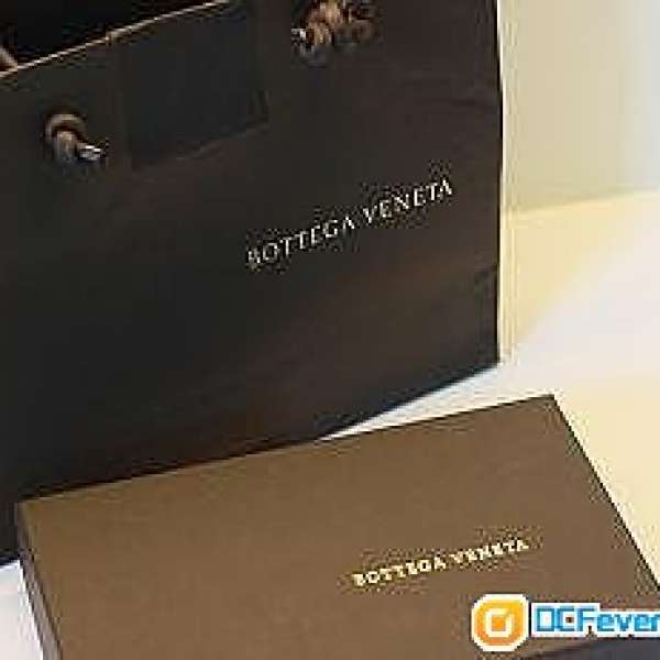 全新黑色Bottega Veneta(BV)織皮男裝銀包