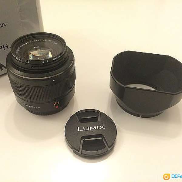 Panasonic Leica DG Summilux 25mm F1.4 for M43 + Hoya filter very new
