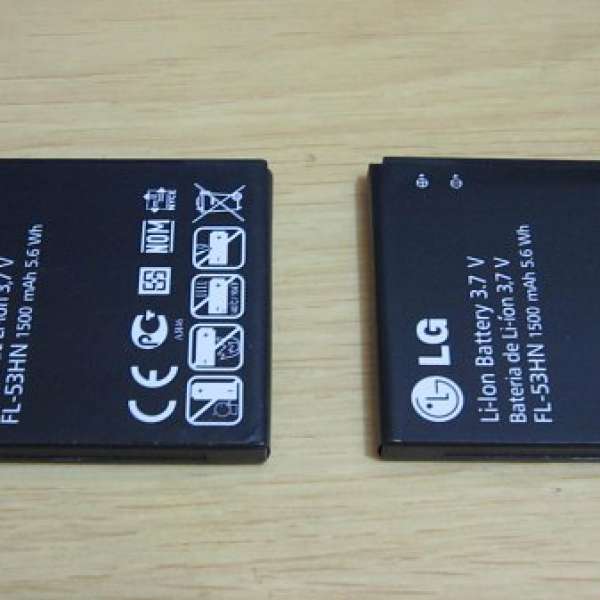 全新 FL-53HN 電池 ( LG P990 P920 可用) ($60兩粒)