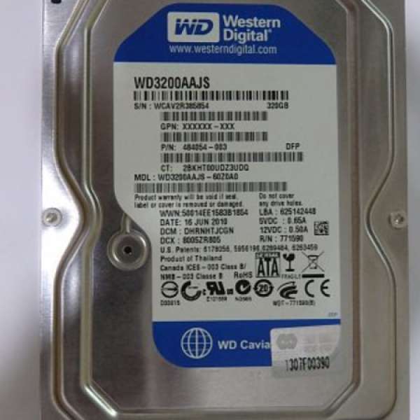 Western Digital 320Gb Hard Disk