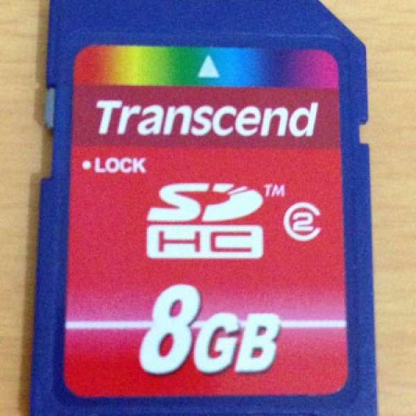 Transcend 8G class 2 SDHC card