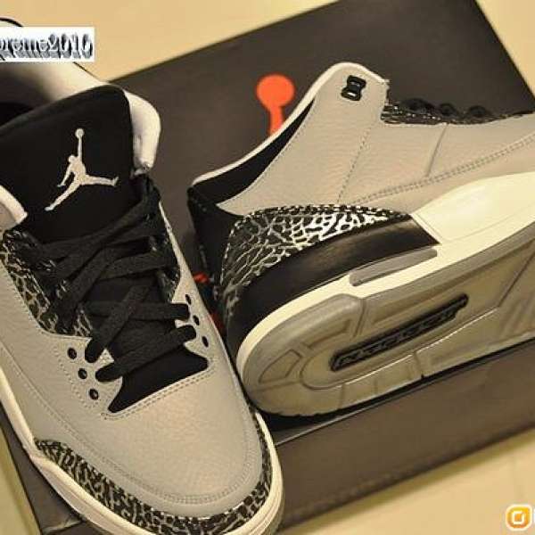 全新 Brand new Nike Air Jordan 3 Retro US10.5 136064-004 AJ3 Wolf Grey 有