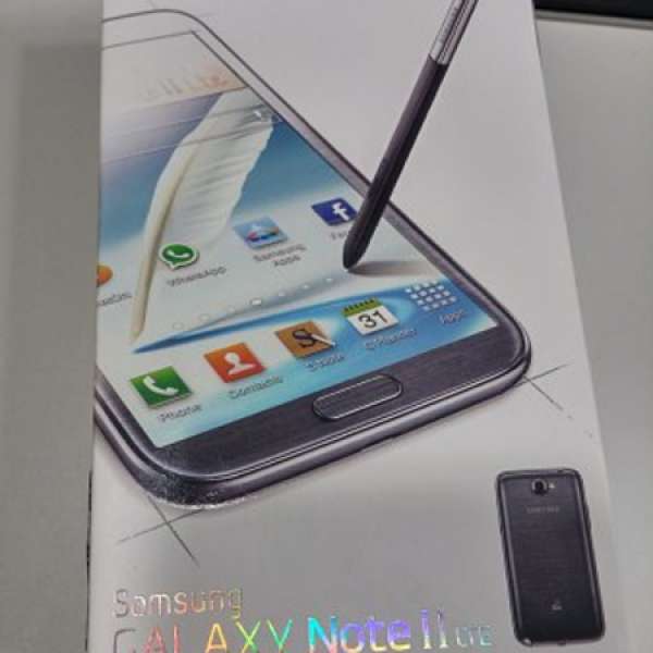 Samsung Note2 Lte 4G 16GB 灰色, 連原裝充電器, 電池及1個原裝套