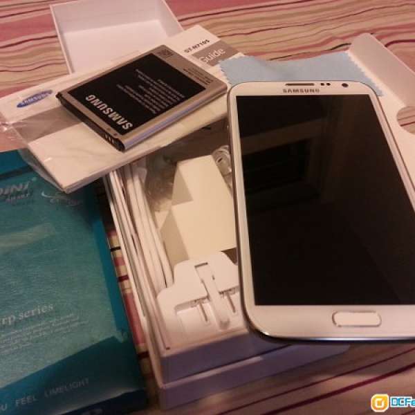 98 % New  SAMSUNG NOTE 2 (Lite) 4 G 香港行貨(白色)  全套齊