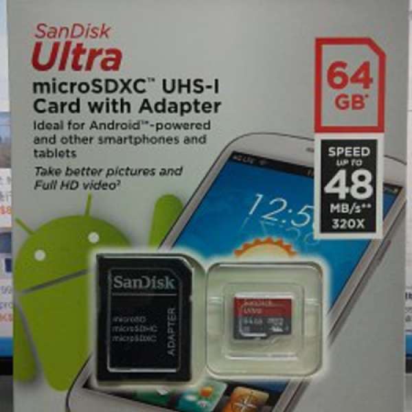 放全新 水貨 原裝SanDisk microSDXC 64GB