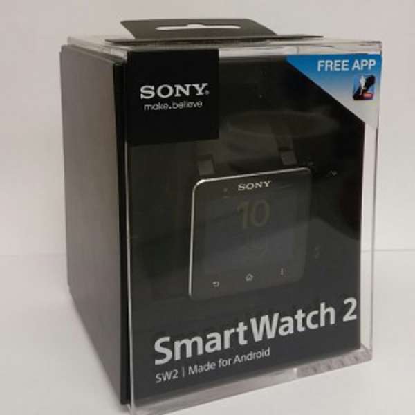 SONY SW2 smart watch 黑色膠帶