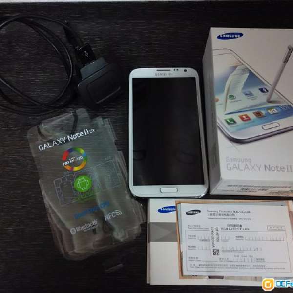 9成新 行貨 PCCW上台機 Samsung Galaxy Note 2 4G Lte 白色 已貼玻璃貼