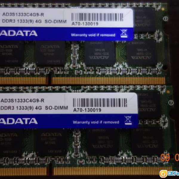 notebook ram ddr3 1333 4GBx 2