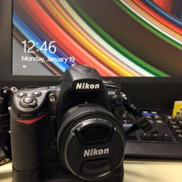 Nikon D700 body 行貨有盒 95% 好新淨 後備機 Shutter 次數少 + MB-D10 直倒