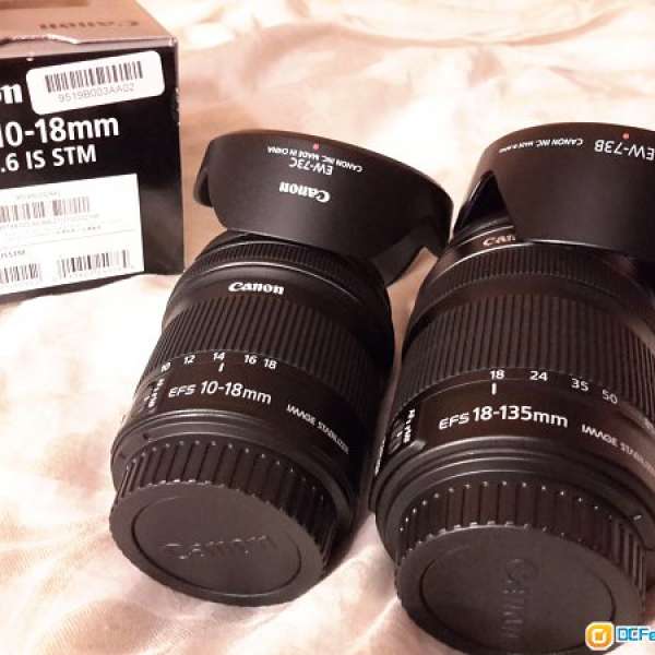 Canon EF-S 18-135mm f3.5-5.6 IS STM + EF-S 10-18mm f4.5-5.6 IS STM