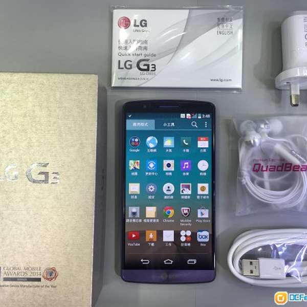 LG G3 D855 32GB 3G Ram LTE 香港行貨 紫色 *98%new 有盒全套齊 ！