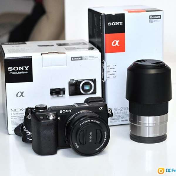 Sony NEX6 NEX-6 + 16-50mm OSS Lens Kit, 55-210mm OSS Lens E-mount