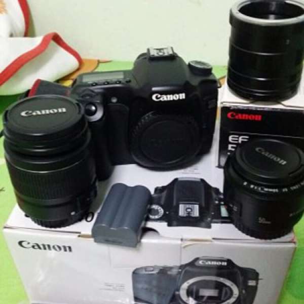 Canon 40D 18-55mm IS II 50mm 1.8II 送微距環