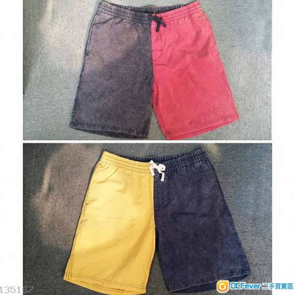 【全新】休閒撞色短褲  (A、B 兩款每條$60)