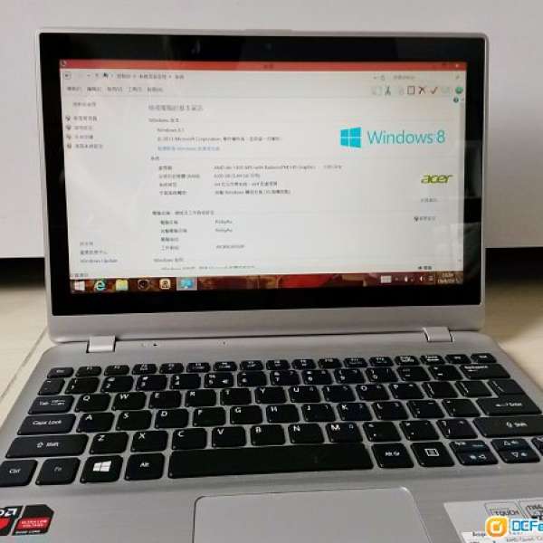 Acer V5-122P, 11.6寸 touch screen, 有保養到2015年7月