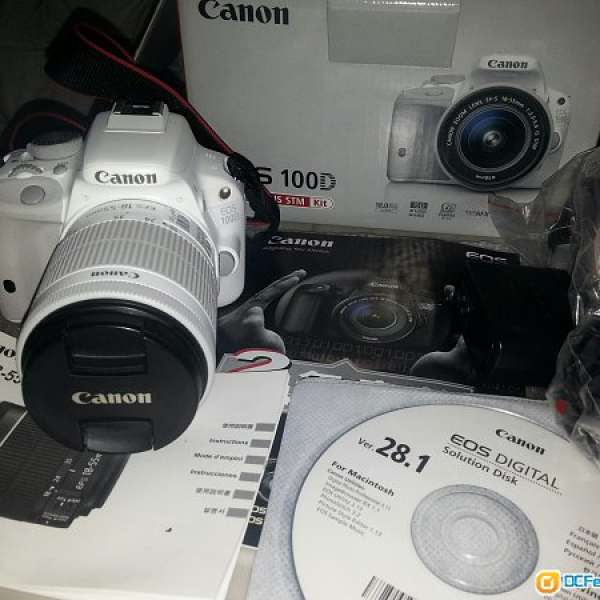 Canon EOS 100D白色全套 EF-S18-55mm