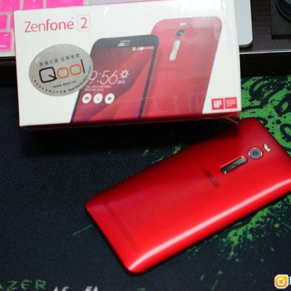 Asus zenfone 2 32g rom 4g ram 版 intel 64 bit cpu 紅色