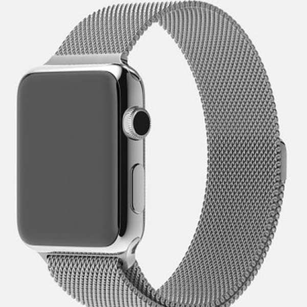 香港行貨 Apple Watch 42 毫米不鏽鋼錶殼配鋼織手環