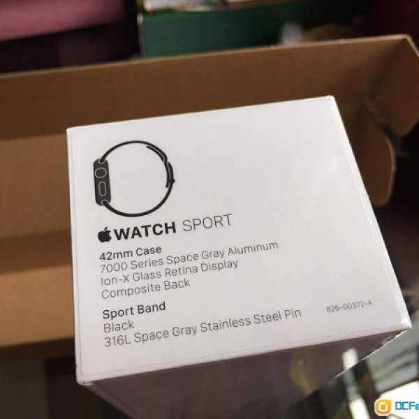 Apple Watch Sport 42mm Space Gray with black sport band