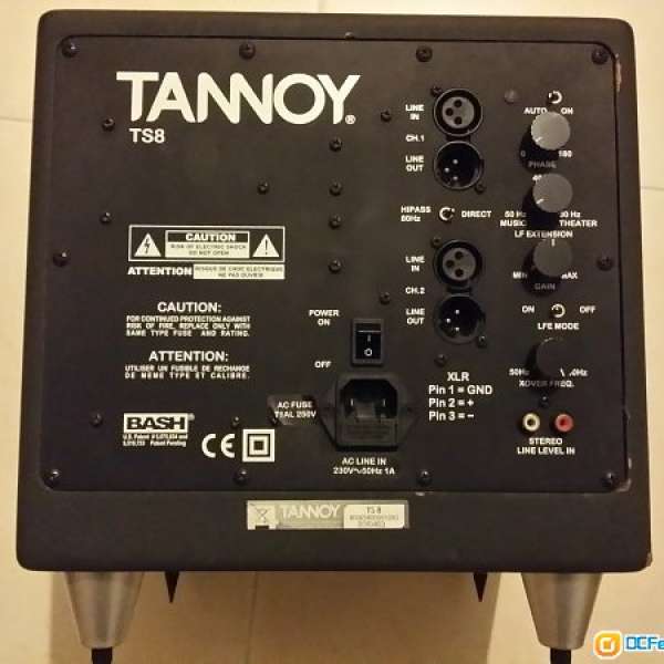 售Tannoy TS8超低音8吋