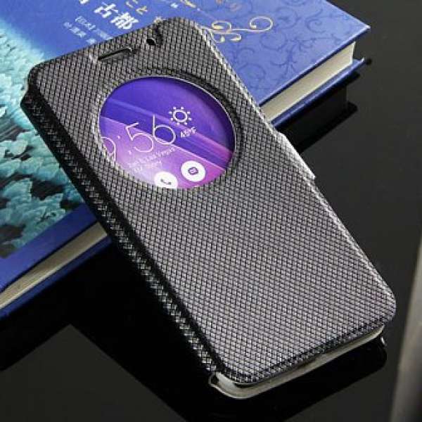 ASUS Zenfone 2 智能休眠保護套 (黑色) 送高清保護貼