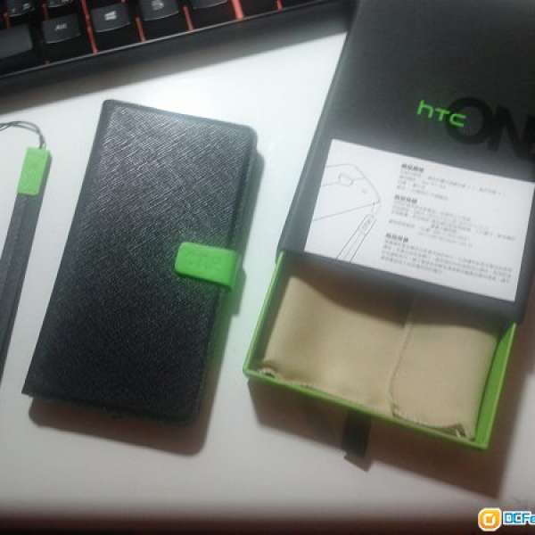 超平HTC ONE 原裝全新保護套皮套case 送多兩個case!!!閃粉黃+火紅