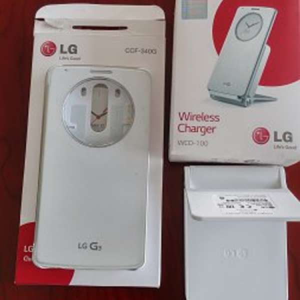 LG G3 原裝無線充電器+ d855白色原廠CCF-340G套