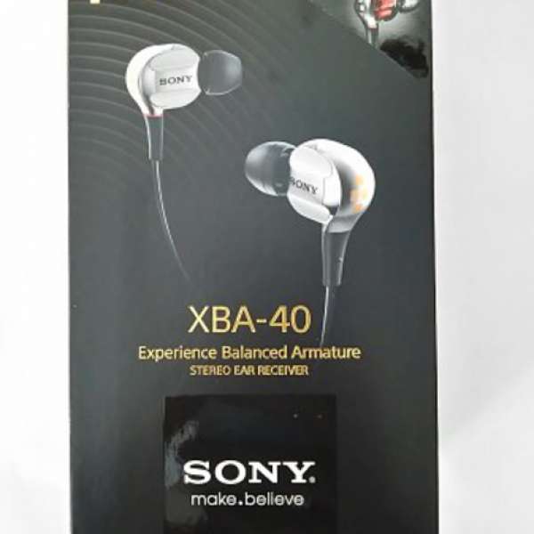 99.9%新 頂級 Sony XBA-40, 4動鐵單元 日本版 銀黑色